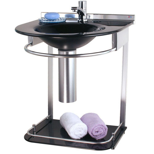 Lavabo Cris Mold Preto 50x46x62,5 972 - Cris-Metal