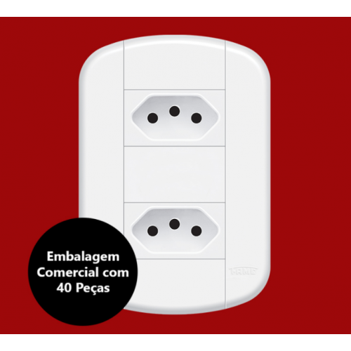 2 Tomadas 2P+T 10A 250V Distanciadas - Fame