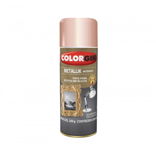 Tinta Spray Metallik 056 Rose Gold 350ml - Colorgin