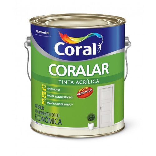 Tinta Coralar Econômica Acrílica Fosco Verde Timbalada 3,6L - Coral