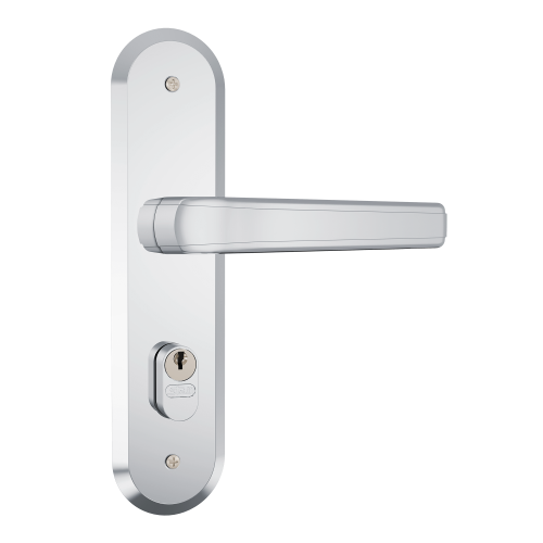 Fechadura Externa 1801/23 Acabamento Cromado Espelho de Aço Inox - Stam