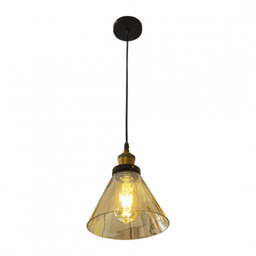 Pendente Vidro Dourado E27 220V 18,5cm NE-9001 - Neotron