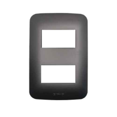Placa 2 Módulos C/Suporte Preto 46170 - Romazi Canoa