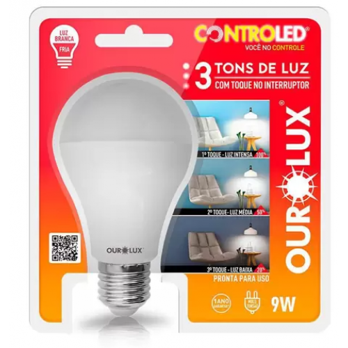  Lâmpada Controled 3 Tons 9W BIV 6500K 20490 - Ourolux
