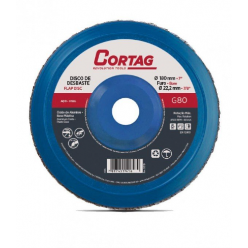 Disco De Desbaste Flap 7" 180MM CSBP G80 - Cortag