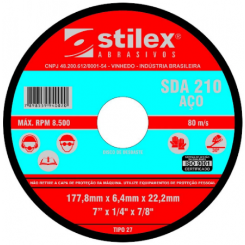 Disco De Desbacho Metais 7x1/4 7/8 - Stilex 