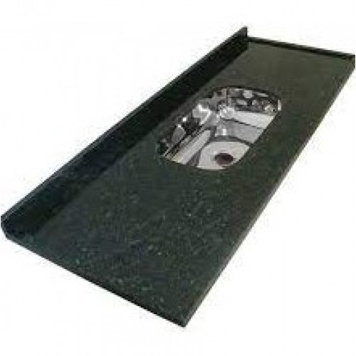Pia 1,80X0,55 Verde C/Cuba Aço 56X34X11 - Granpel