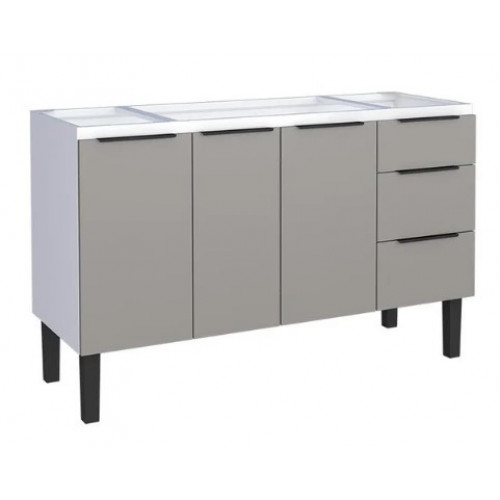 Gabinete Aço P/Pia 1,40M Jupiter Cinza - Cozimax