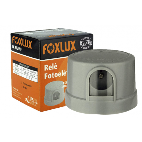 Rele Fotoelétrico Cinza - Foxlux