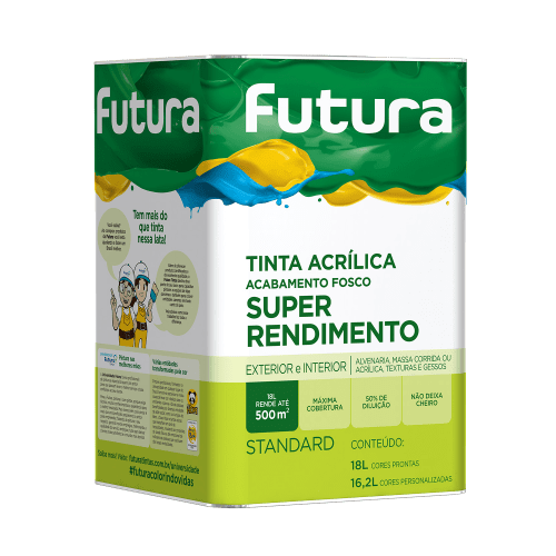Tinta Acrílica Fosca Standard Cor Verde Primavera 18L Futura