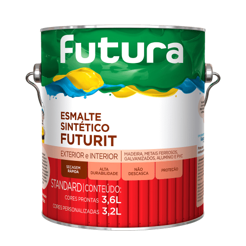 Esmalte Sintético Futurit Brilhante Vermelho Segurança 3,6L - Futura