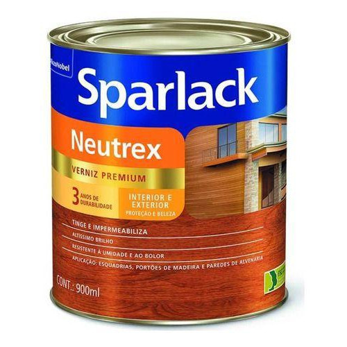 Verniz Neutrex Brilhante Cor Mogno 900ml - Sparlack 