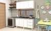 Gabinete para Pia em Aço Vênus Flat Branco 1,40m - Cozimax  