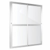 Porta Balcão Branca 2 Folhas Vidro Liso 160x210 - Aluvid