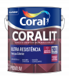 Esmalte Sintético Coralit Ultra Resistência Fosco Cor Preto 0,9l - Coral