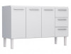 Gabinete para Pia em Aço Vênus Flat Branco 1,40m - Cozimax  