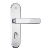Fechadura Externa 1801/21 Acabamento Cromado Espelho de Aço Inox - Stam