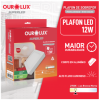  Plafon Embutir Led Quadrada 12W BIV 2700K - Ourolux