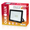 Projetor Led Slim 10W 6500K Biv Preto 03261 - Ourolux