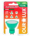 Lâmpada Dicdroica Led 4w Gu10 Verde 05470 - Ourolux