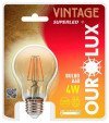 Vintage Led Bulb A60 4w Biv 2400k - Ourolux 
